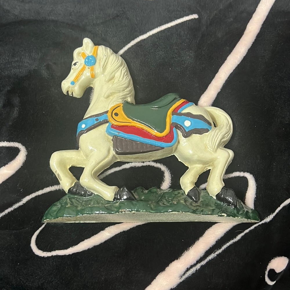 Cast Iron Carousel Horse door stop